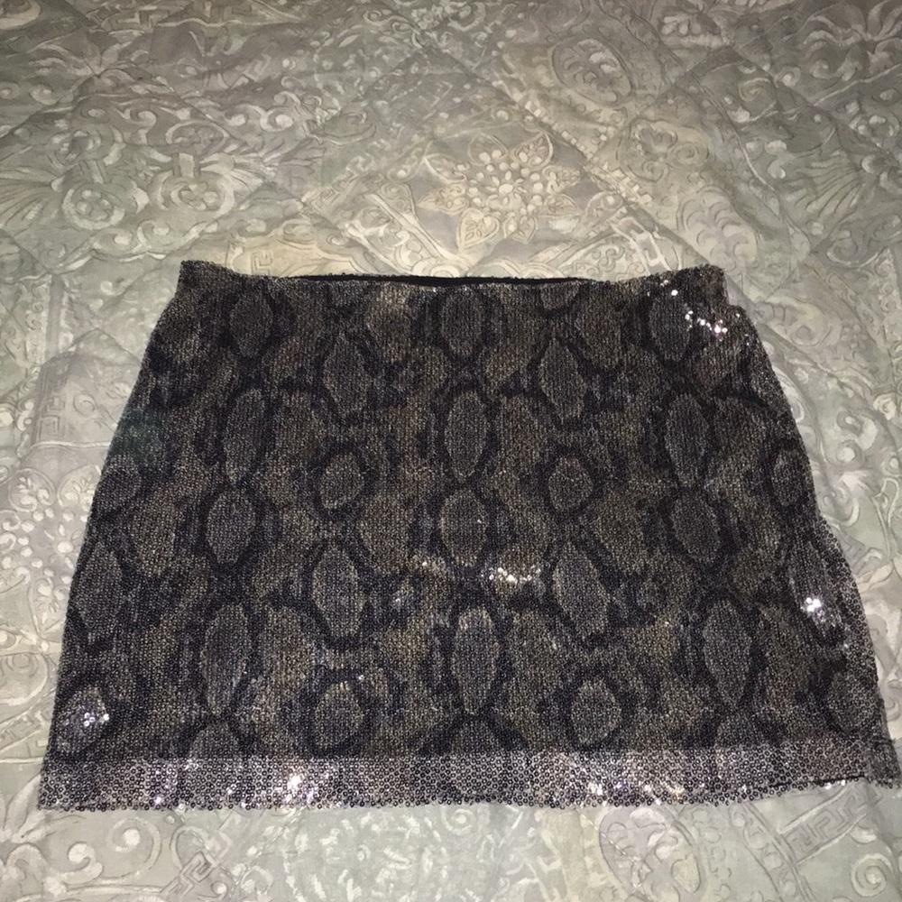 Sequined mini skirt